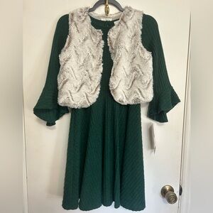 Girls Rare Edition Dress and Vest NWT